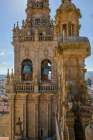 Spain-Galicia Santiago de Compostela-view of the bell tower from the roof of the cathedral Art Print